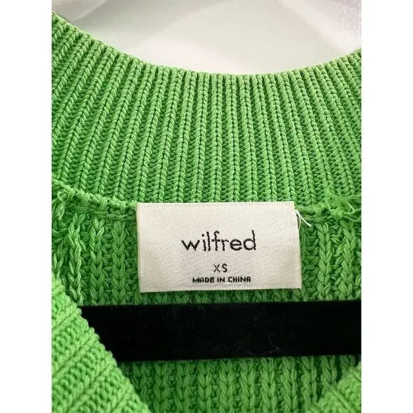 Wilfred Women's XS Green Sleeveless Halter Knit Tank Top Casual - Picture 2 of 6